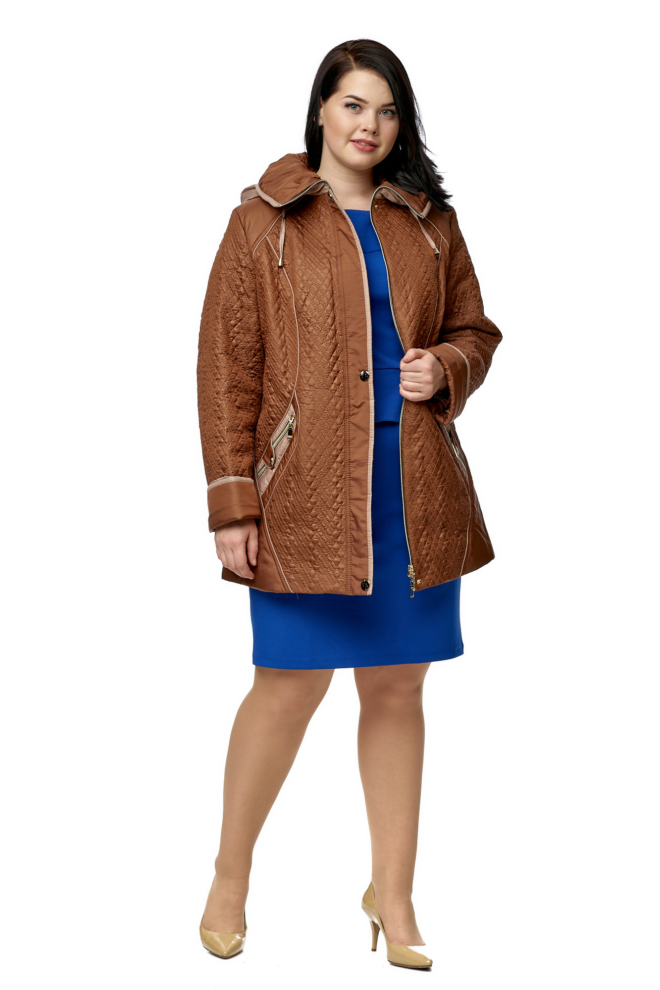 

Куртка женская МОСМЕХА 8010517 коричневая 56 RU, Коричневый, 8010517