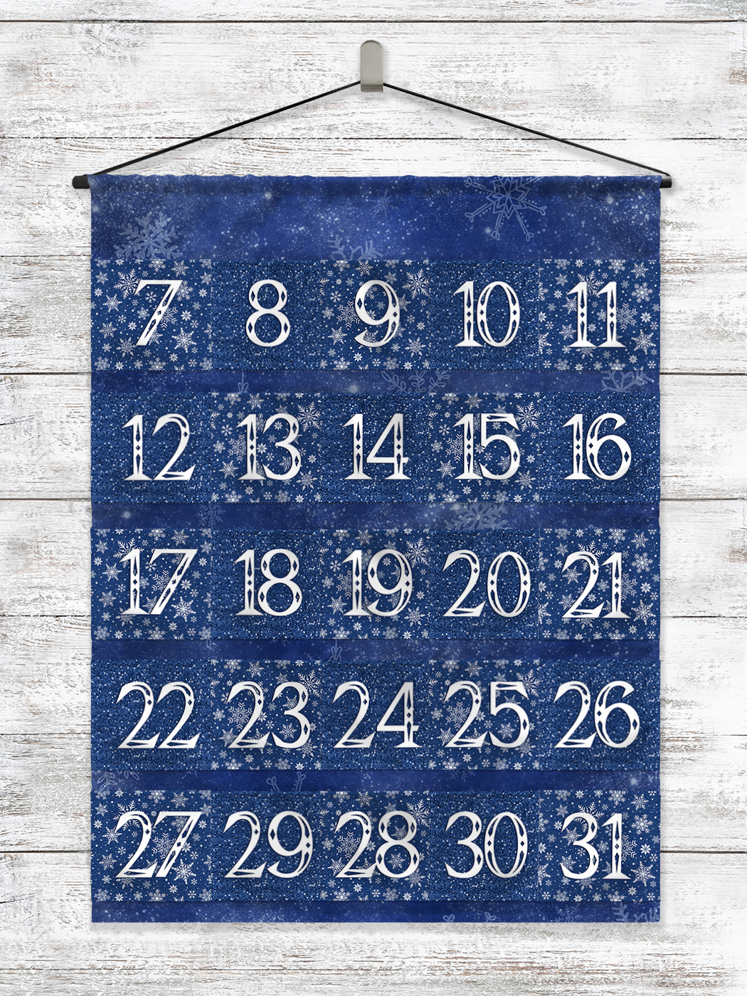 Адвент календарь sfer.tex для самостоятельного наполнения 7-31 Снежинки