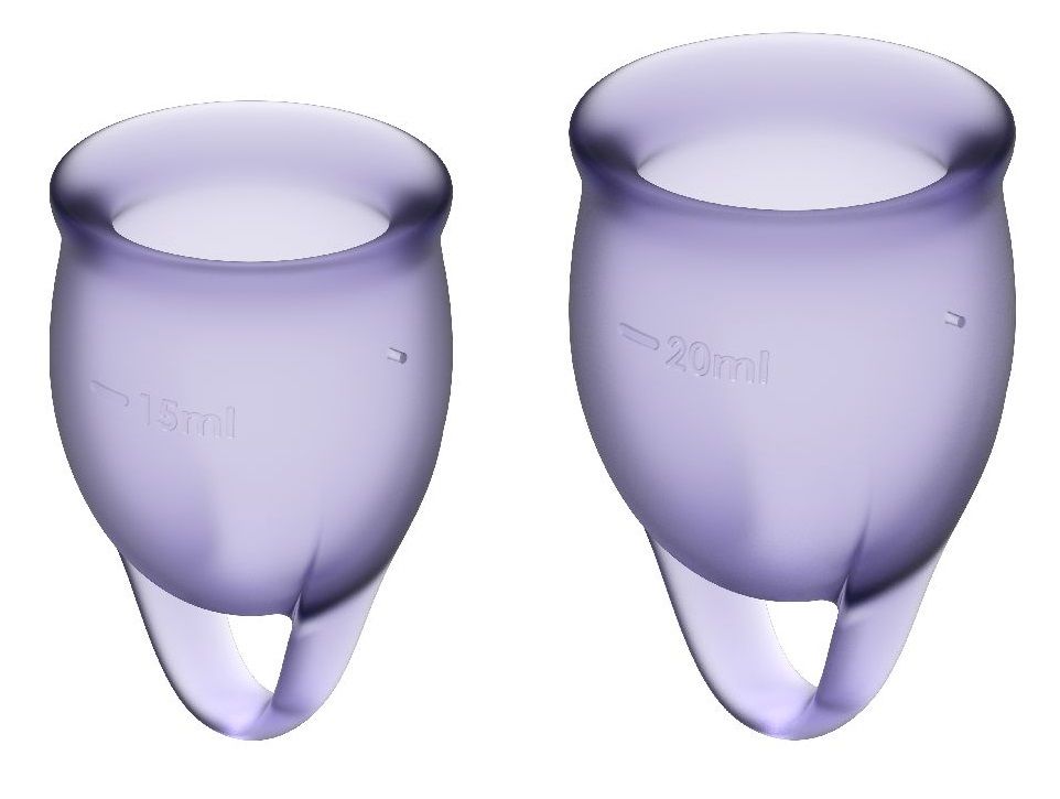 фото Набор менструальных чаш feel confident menstrual cup (фиолетовые) satisfyer