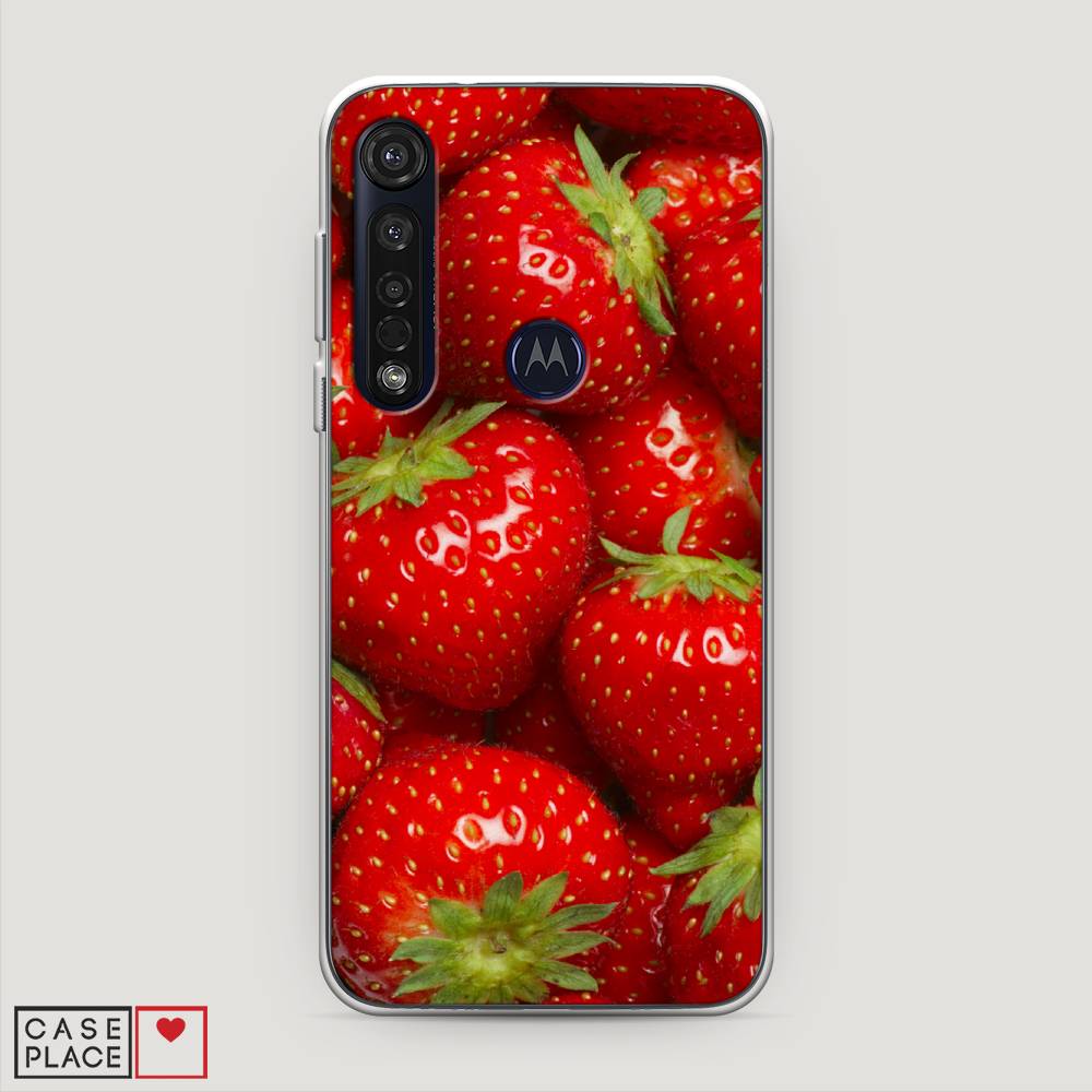 

Чехол Awog на Motorola Moto G8 Plus "Клубника", Разноцветный, 241450-10