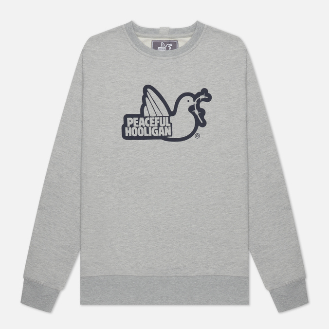 

Мужская толстовка Peaceful Hooligan Outline Dove Crew Neck серый, Размер XL, Outline Dove Crew Neck