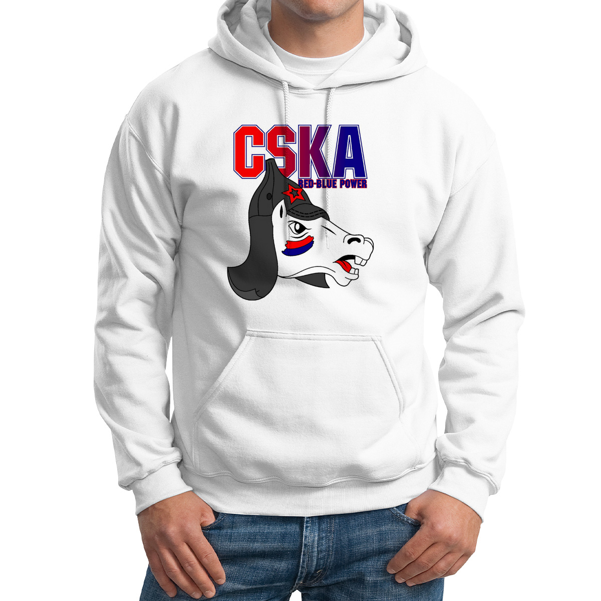 

Худи унисекс CoolPodarok ЦСКА белое 46 RU, M0114657