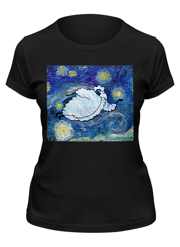 

Футболка женская Printio Starlamb черная M, Черный, Starlamb