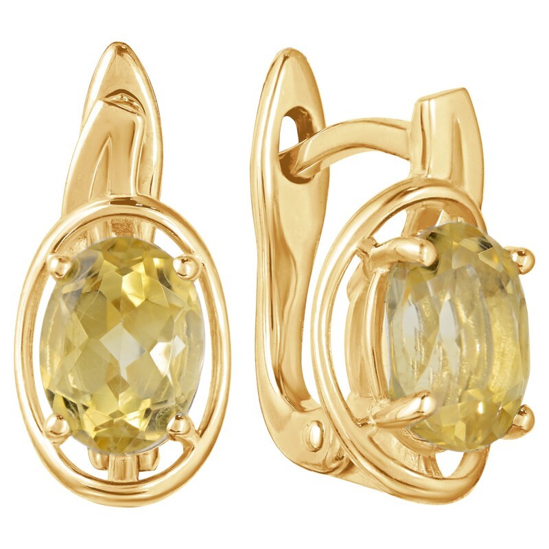 

Серьги из серебра с цитрином LAZURIT-ONLINE 7756YG, 7756YG