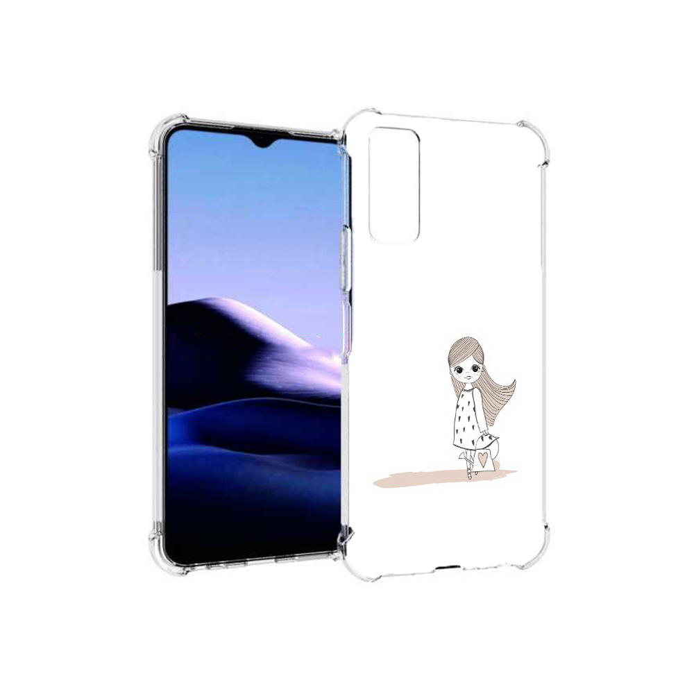 Чехол MyPads Tocco для Vivo Y20 Девочка с сумкой (PT154038.379.61)