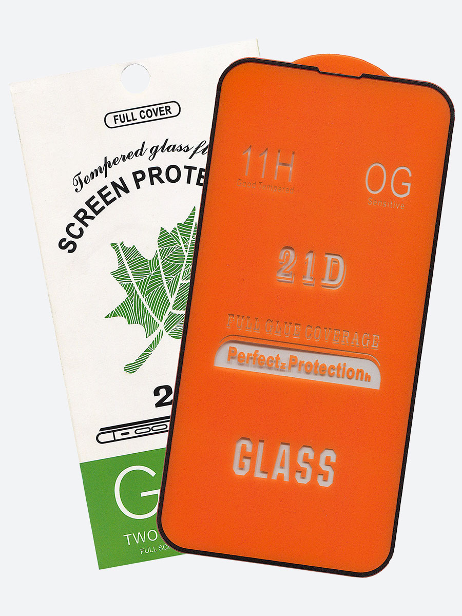 фото Защитное стекло glass для apple iphone 13/ iphone 13 pro/21d/ полный клей, черная рамка
