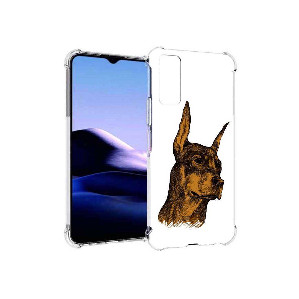 

Чехол MyPads Tocco для Vivo Y20 скетч доберман (PT154038.379.605), Прозрачный, Tocco