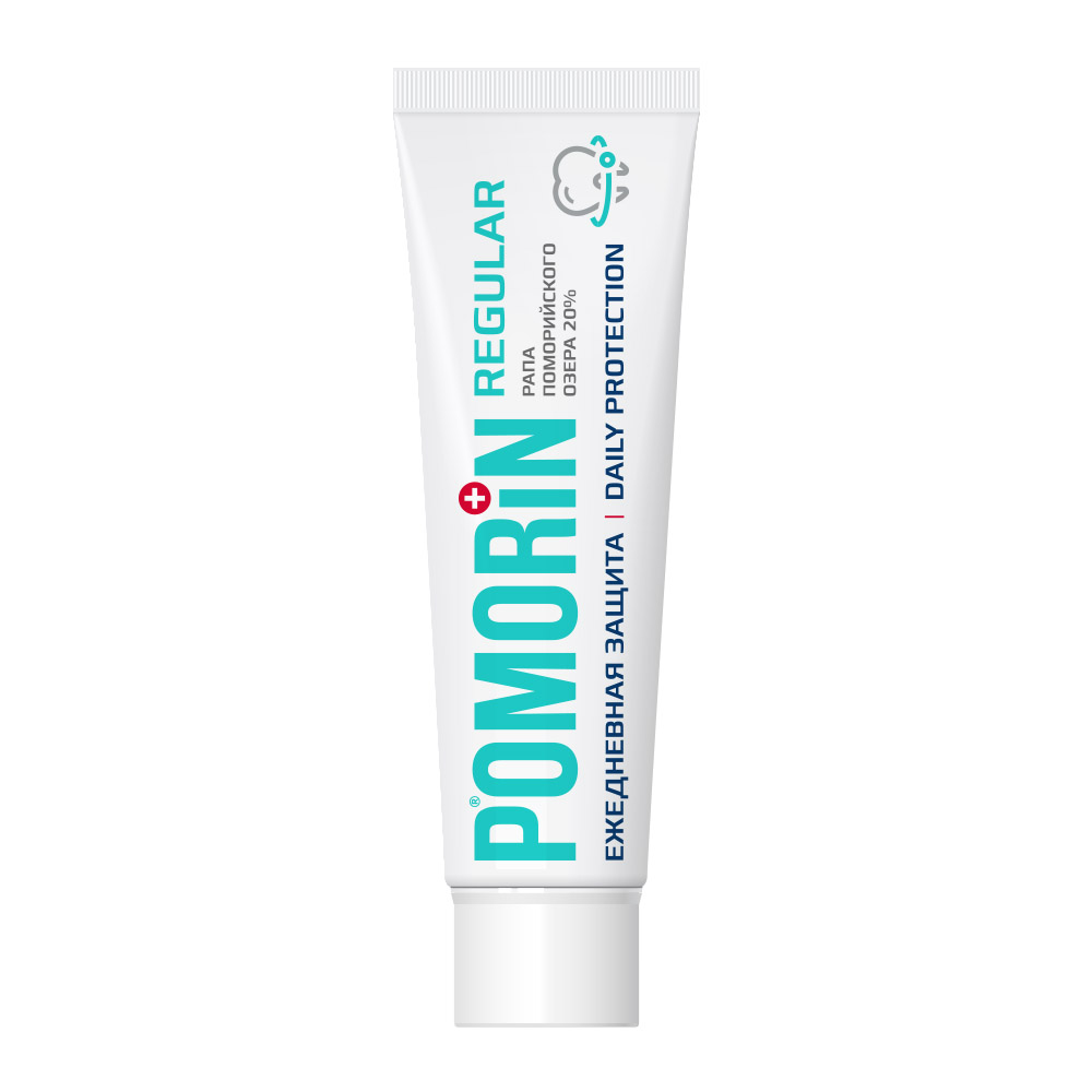 Зубная паста POMORiN Regular Daily Protection Ежедневная Защита 100 мл зубная щетка parodontax complete protection