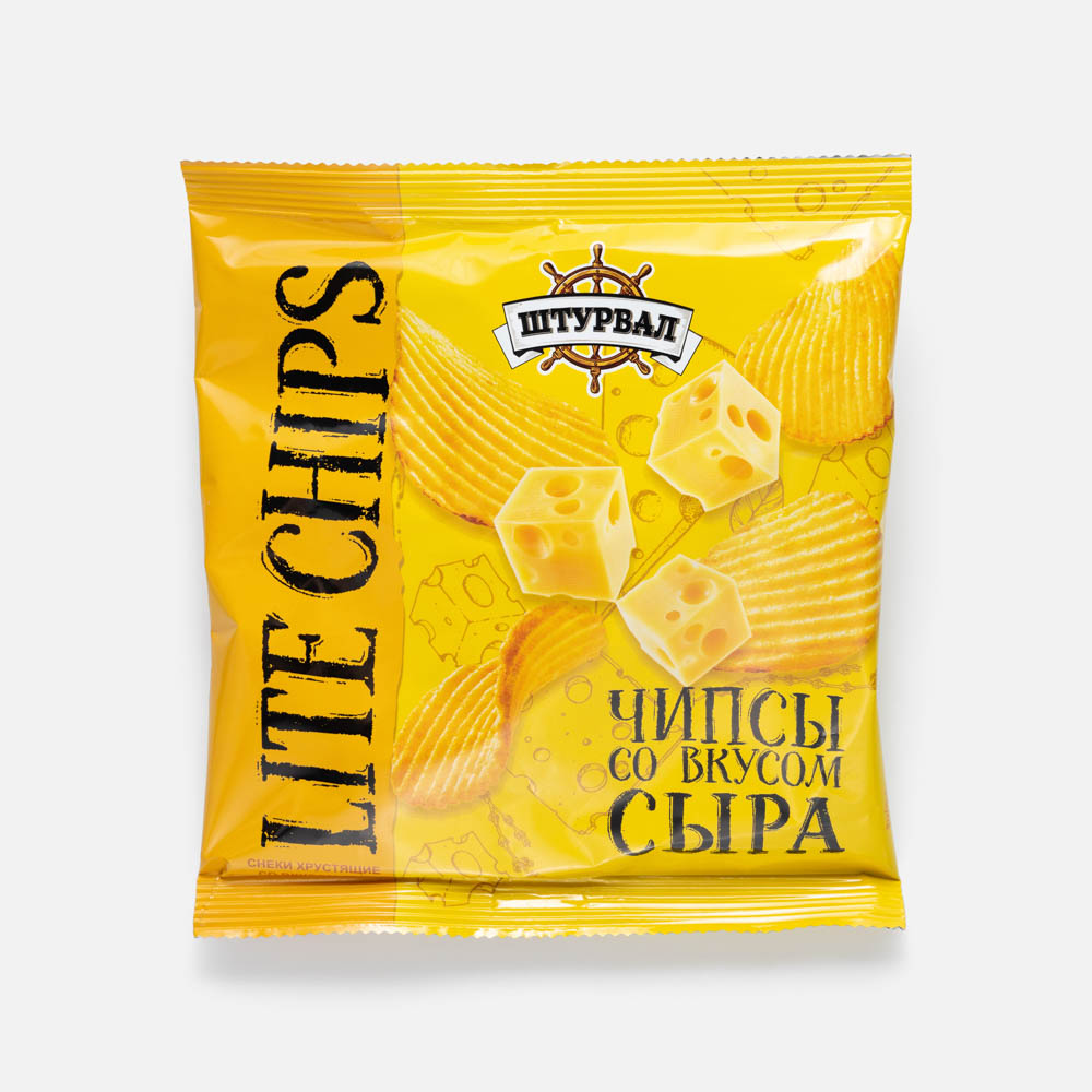 Чипсы Штурвал Lite Chips, сыр, 20 г