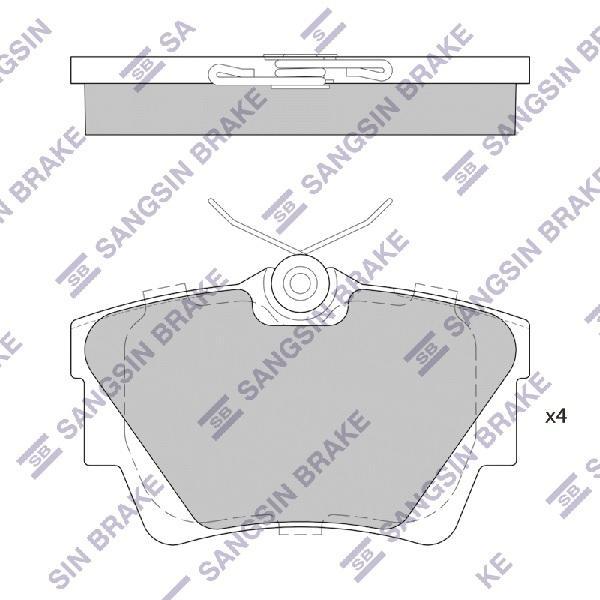 

Тормозные колодки Sangsin brake задние SP1742