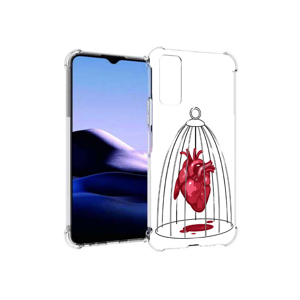 

Чехол MyPads Tocco для Vivo Y20 сердце в клетке (PT154038.379.597), Прозрачный, Tocco