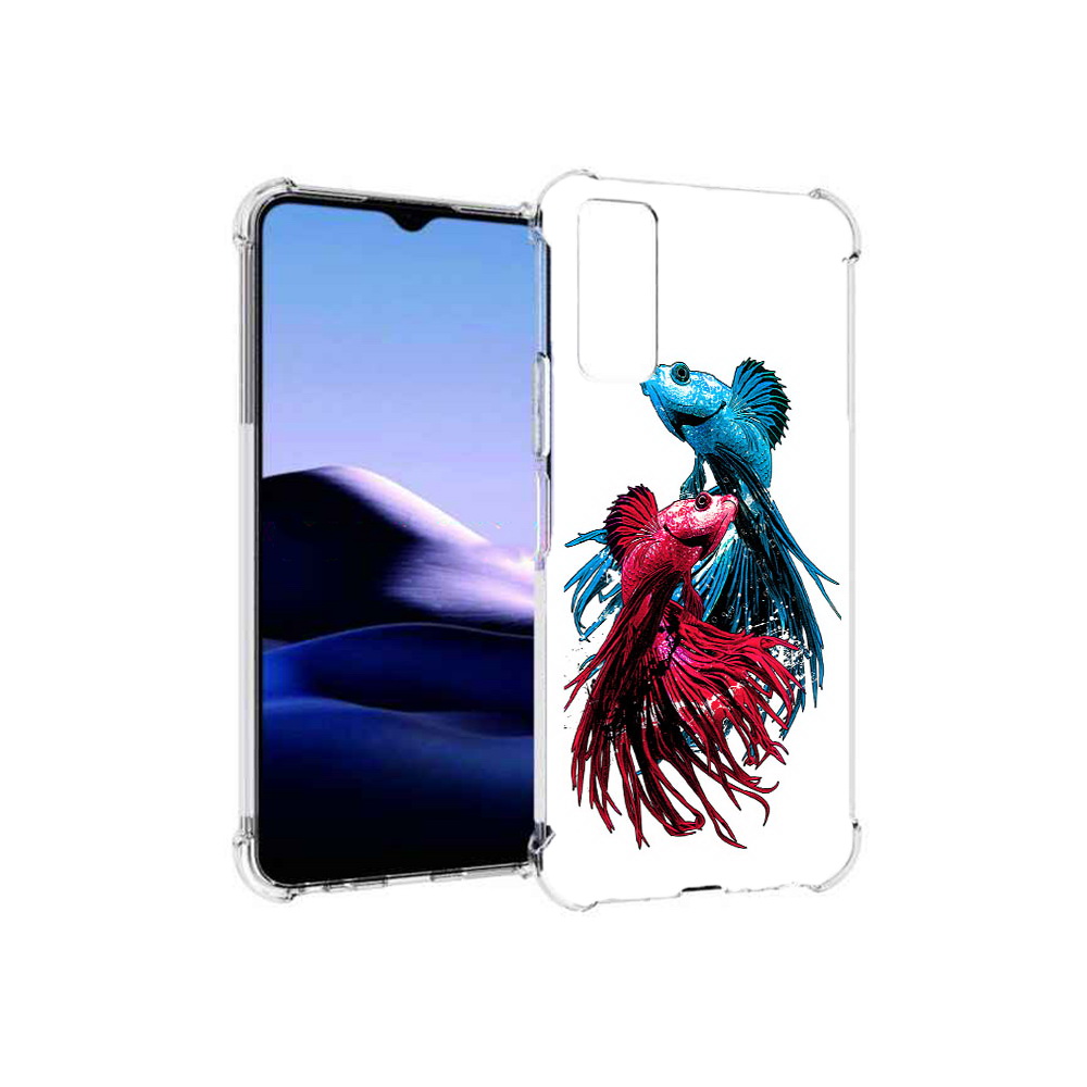 

Чехол MyPads Tocco для Vivo Y20 рыбы петушки (PT154038.379.592), Прозрачный, Tocco