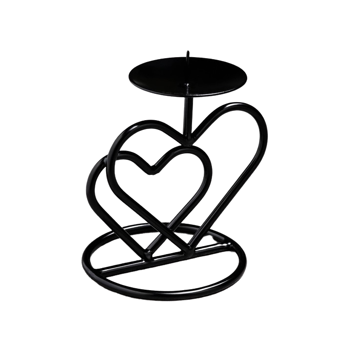 фото Подсвечник металл на 1 свечу "валентин 3", 10,7х10 см, черный омский свечной