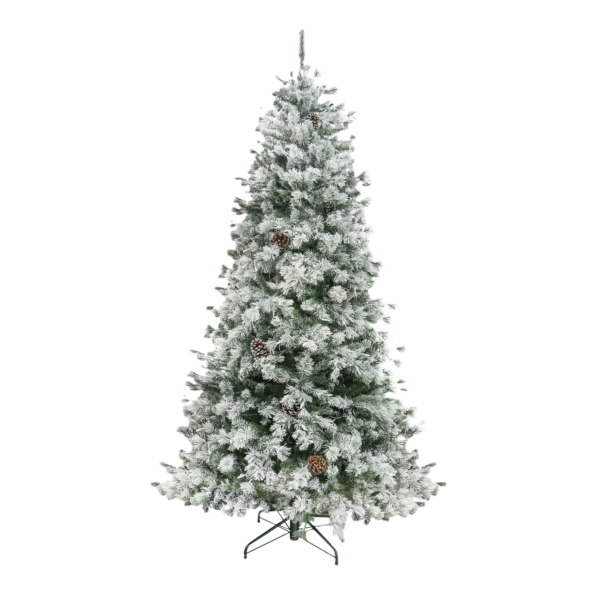 

Ель искусственная напольная Polygroup Elkhorn flocked pine зеленая 228 см 600 LED