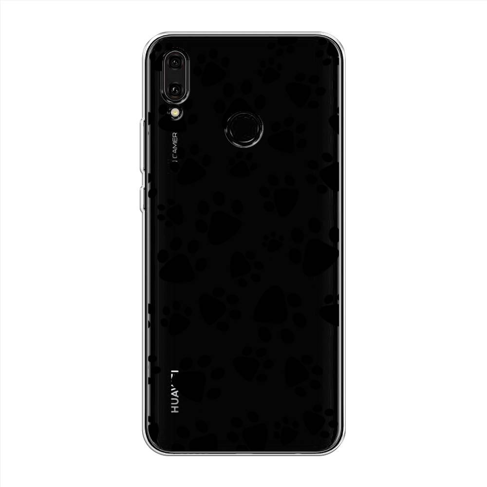 фото Чехол awog "лапки черные" для huawei y9 2019