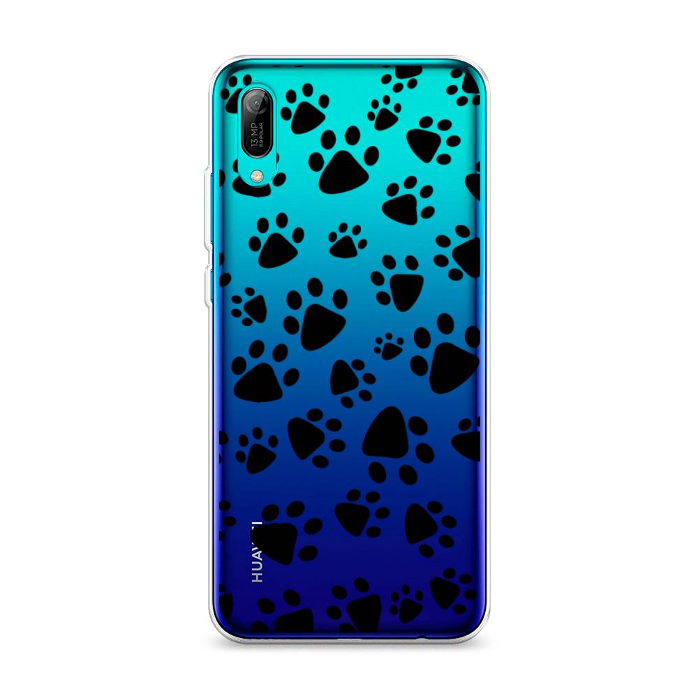 

Чехол Awog на Huawei Y6 Pro (Prime) 2019 "Лапки черные", Черный, 68150-2