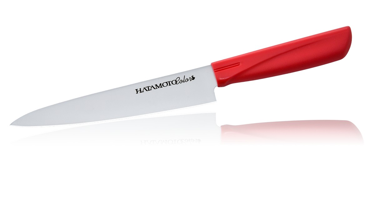 фото Универсальный нож hatamoto by kanetsugu 3011-red, лезвие 12 см, сталь1к6, япония