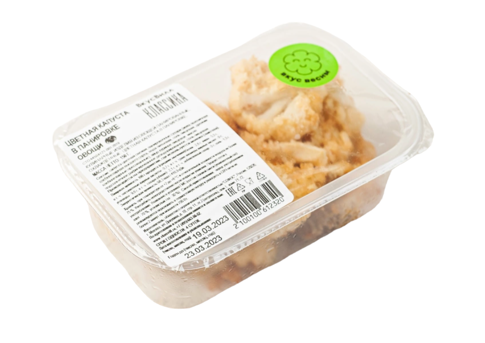

Цветная капуста ВкусВилл в панировке 150 г