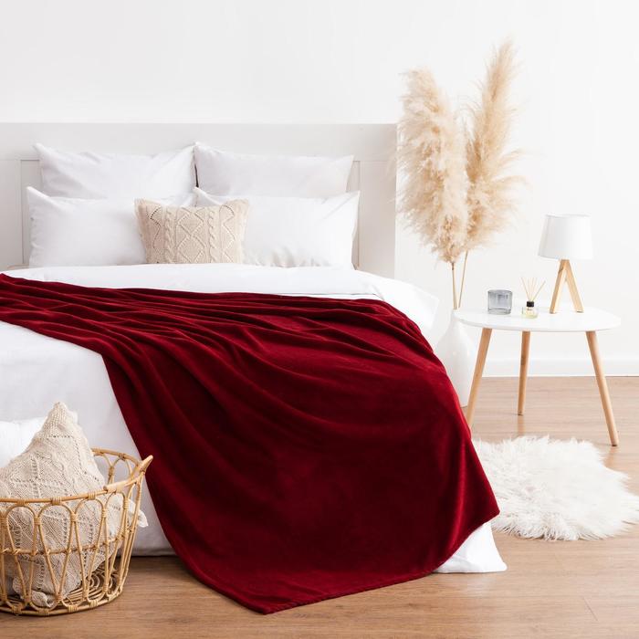 

Плед Этель 150x200 см, цв. бордовый, 100% п/э, корал-флис , 220 гр/м2, home