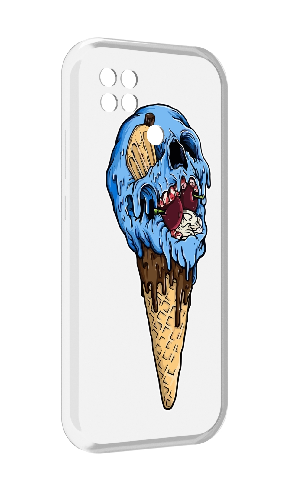 

Чехол MyPads мороженное череп для Xiaomi Poco C40, Прозрачный, Tocco