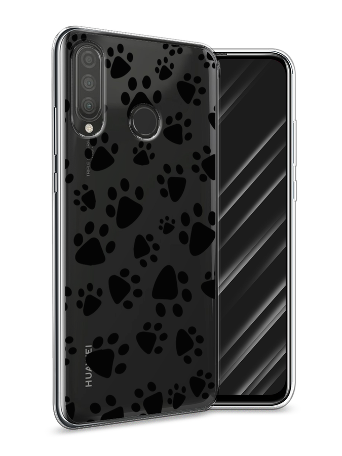 

Чехол Awog на Huawei P30 Lite "Лапки черные", Черный, 67950-2