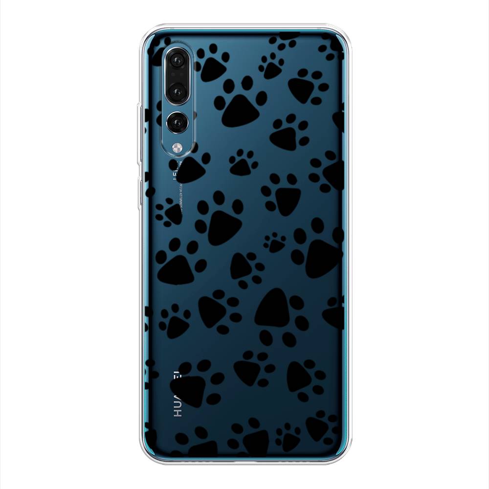 

Чехол Awog на Huawei P20 Pro "Лапки черные", Черный, 65050-2