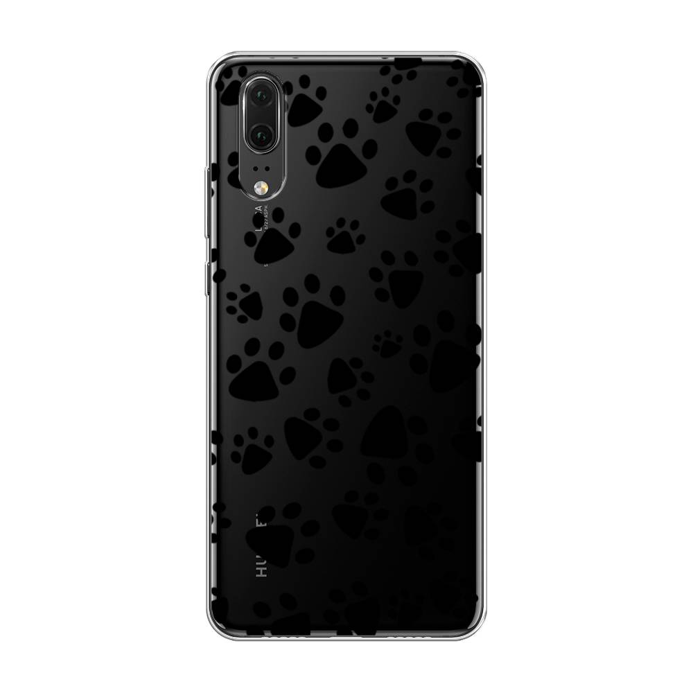 

Чехол Awog на Huawei P20 "Лапки черные", Черный, 64350-2