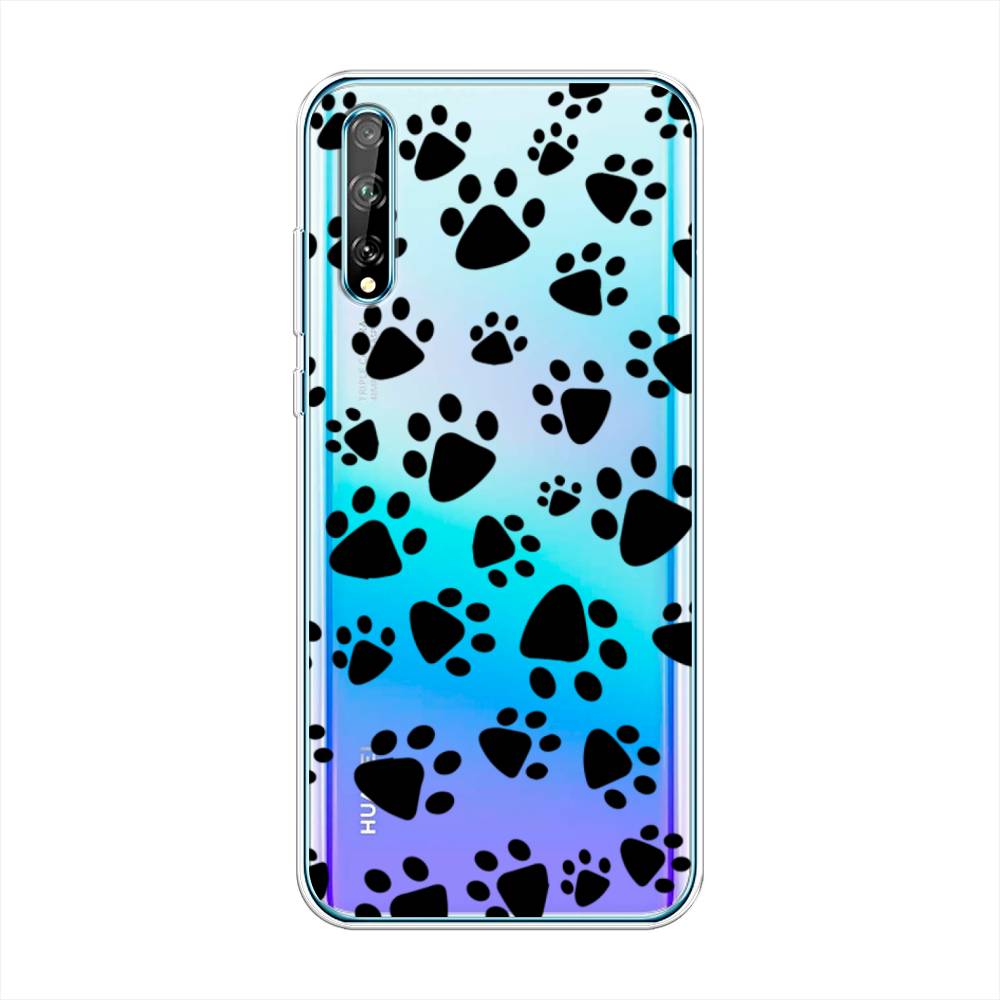 

Чехол Awog на Huawei P Smart S "Лапки черные", Черный, 6103550-2