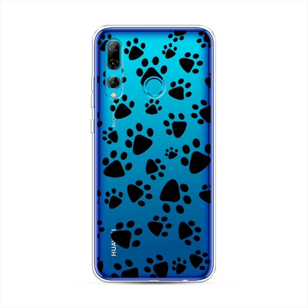 

Чехол Awog на Huawei P Smart Plus 2019 "Лапки черные", Черный, 69250-2