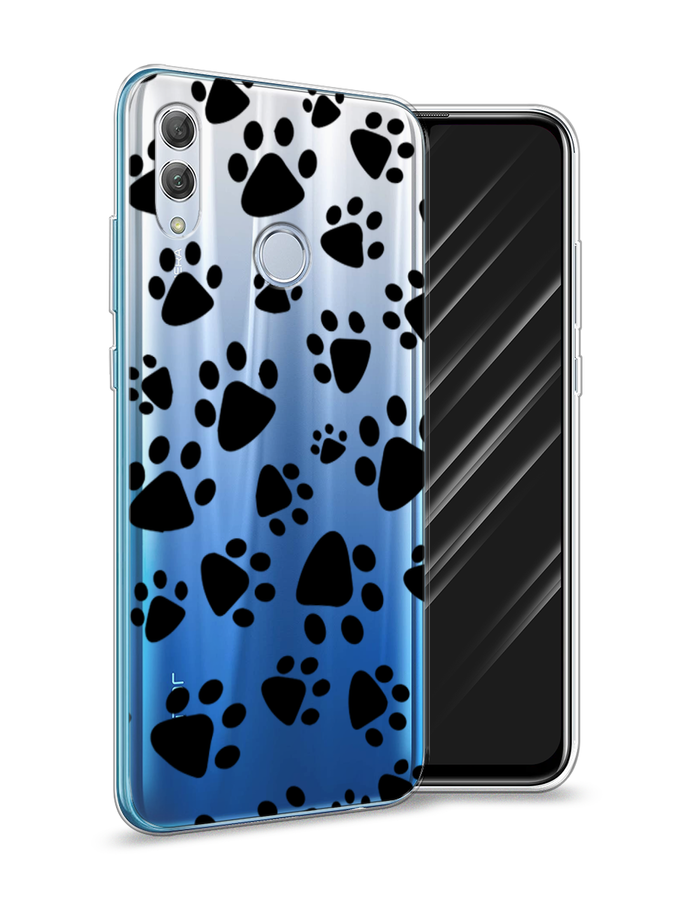 

Чехол Awog на Huawei P Smart 2019 "Лапки черные", Черный, 67250-2