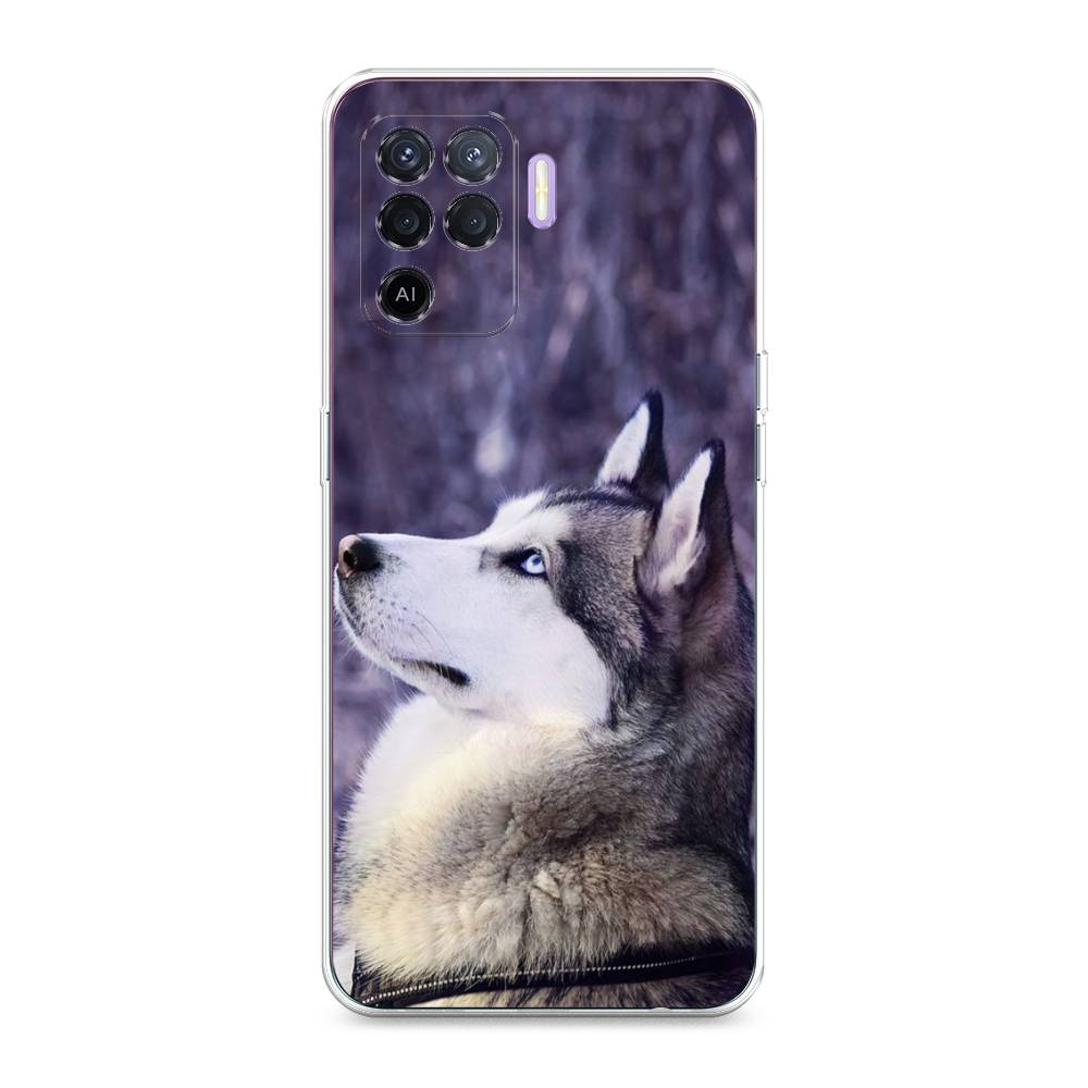

Чехол для Oppo Reno 5 Lite "Хаски 1", Фиолетовый;белый, 255150-1
