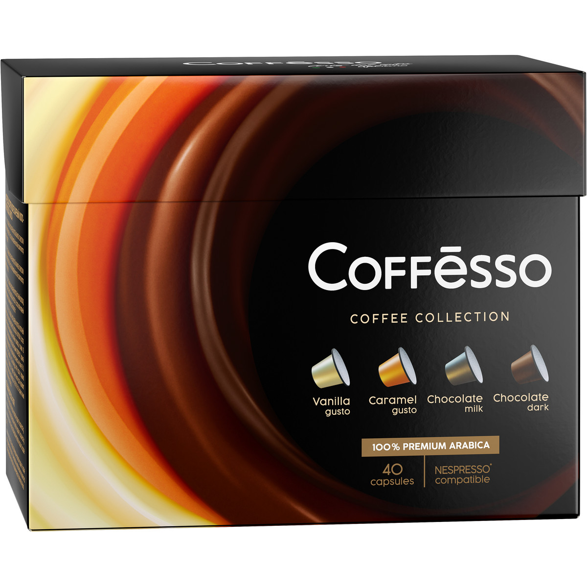 фото Набор кофе в капсулах coffesso "ассорти 4 вкуса", для кофемашины nespresso, 4х10 шт
