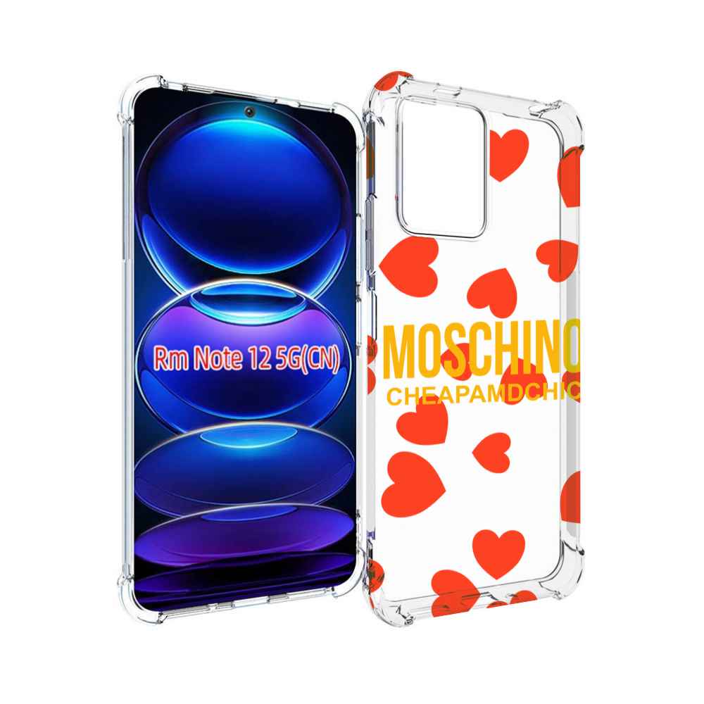 

Чехол MyPads сердца-москино для Xiaomi Redmi Note 12, Прозрачный, Tocco