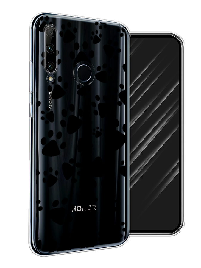 

Чехол Awog на Honor 20 Lite 2019 "Лапки черные", Черный, 68950-2