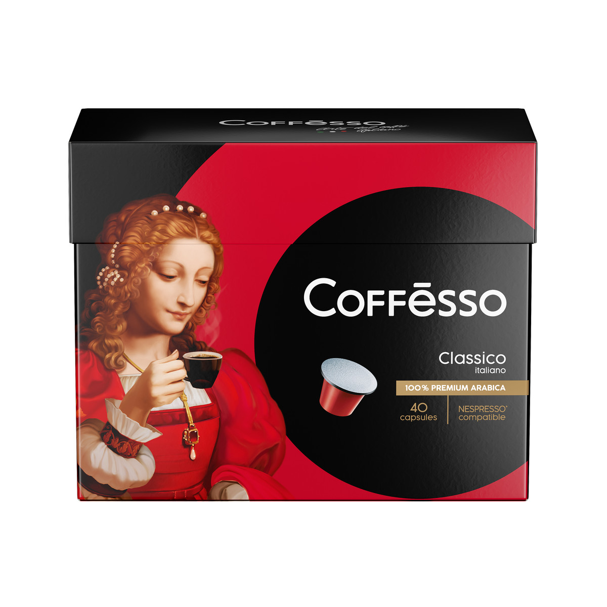 фото Кофе в капсулах coffesso "classico italiano", для кофемашины nespresso, 40 шт