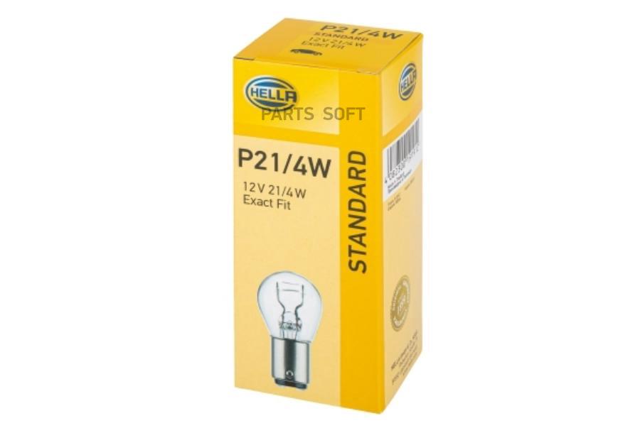 

Лампа 12V P21/4W 21/4W BAZ15d HELLA 1 шт. картон 8GD004772-121
