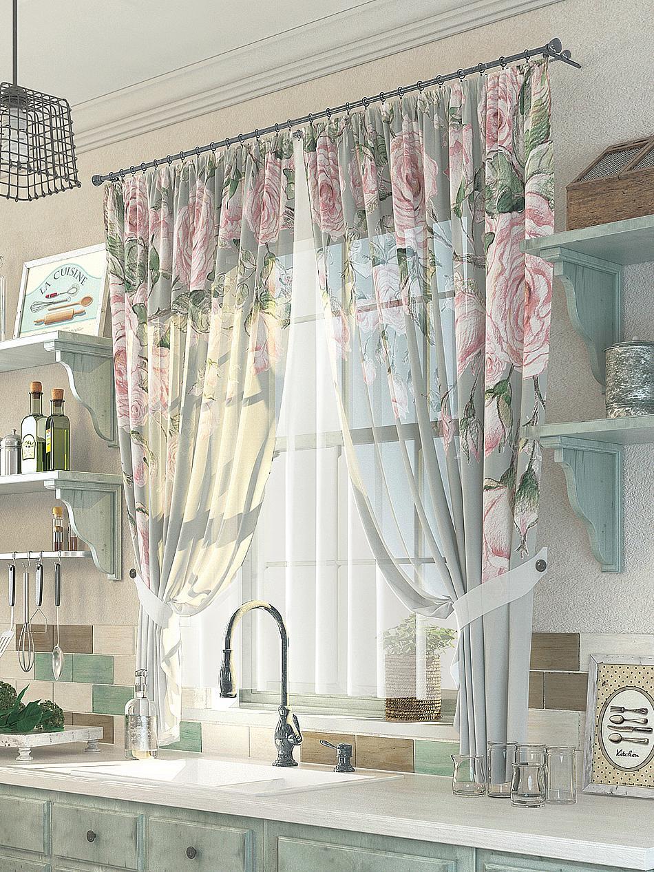 

Комплекты штор AT HOME Гэби высота 180 см, ширина 150 см, Серый/черный, 976042