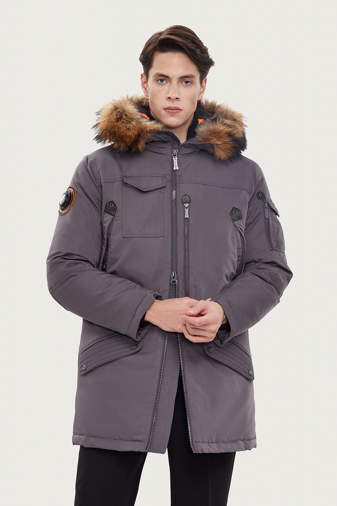 

Куртка мужская Finn Flare WA20-22013 серая 2XL, WA20-22013