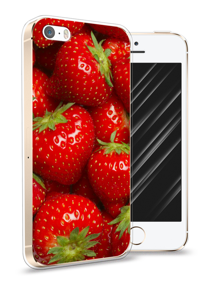

Чехол Awog на Apple iPhone 5 / Айфон 5 "Клубника", Разноцветный, 10350-10