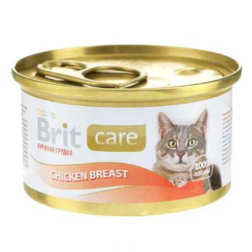 

Влажный корм для кошек Brit Care, куриная грудка, 80 г