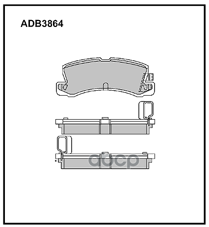 

Тормозные колодки ALLIED NIPPON задние дисковые ADB3864