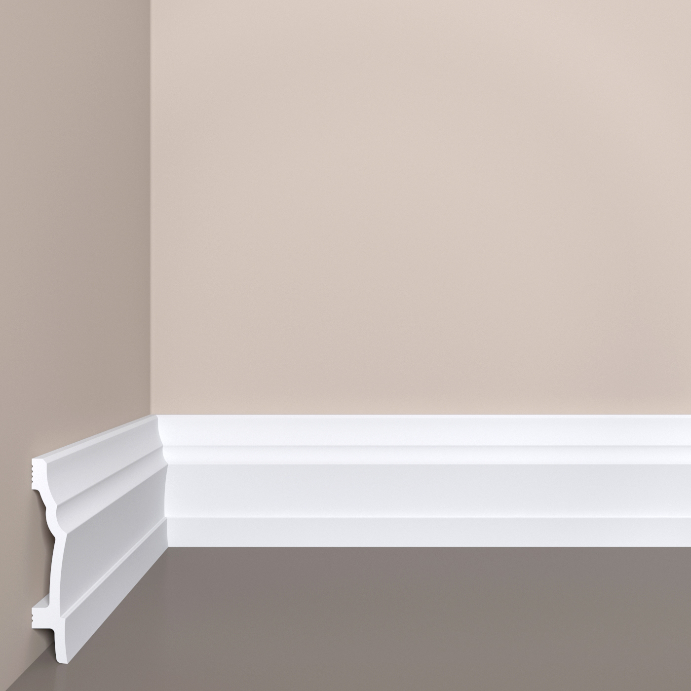

Плинтус bello deco П20 80х14x2000 мм напольный, ударопрочный, 1 шт., Белый, П20