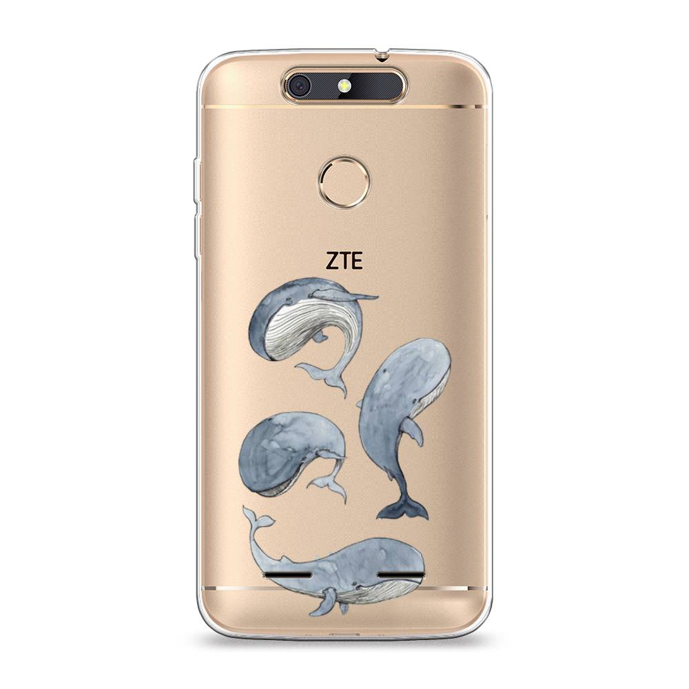 

Чехол Awog на ZTE Blade V8 mini / ЗТЕ Блэйд V8 mini "Киты", 131950-1