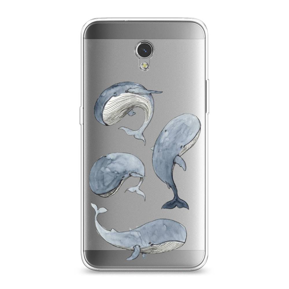 

Чехол Awog на ZTE Blade V7 / ЗТЕ Блэйд V7 "Киты", Разноцветный, 131150-1