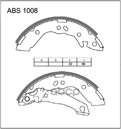 

Тормозные колодки ALLIED NIPPON задние барабанные ABS1008