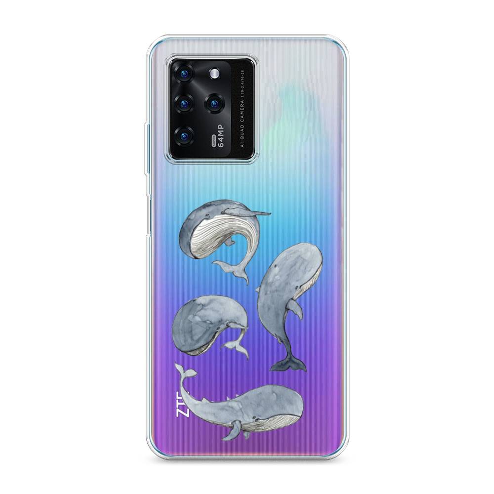 

Чехол Awog на ZTE Blade V30 / ЗТЕ Блэйд V30 "Киты", Разноцветный, 135350-1