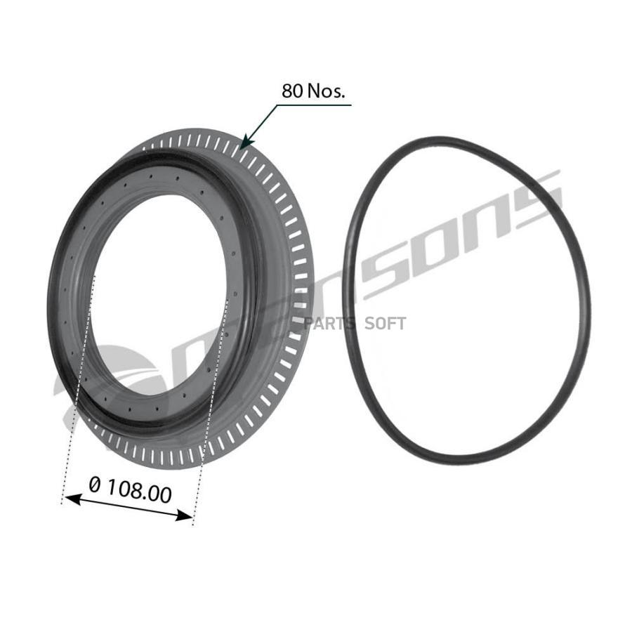 

MANSONS GR170 GR170_ремкомплект ступицы! сальник с ABS 107.5x153/185x20 (мр) + упл. кольцо