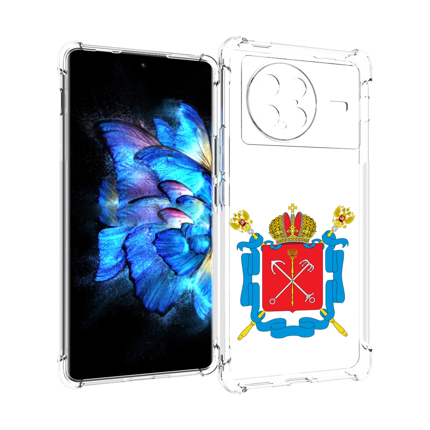 

Чехол MyPads герб-санкт-петербург для Vivo X Note 5G, Прозрачный, Tocco