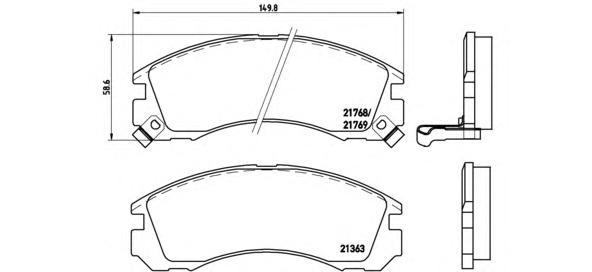 

Колодки Тормозные Передние Mitsubishi Lancer Vi 1.8 2.0L 05 01 08 03 Pajero Ii 94 00 Pajer