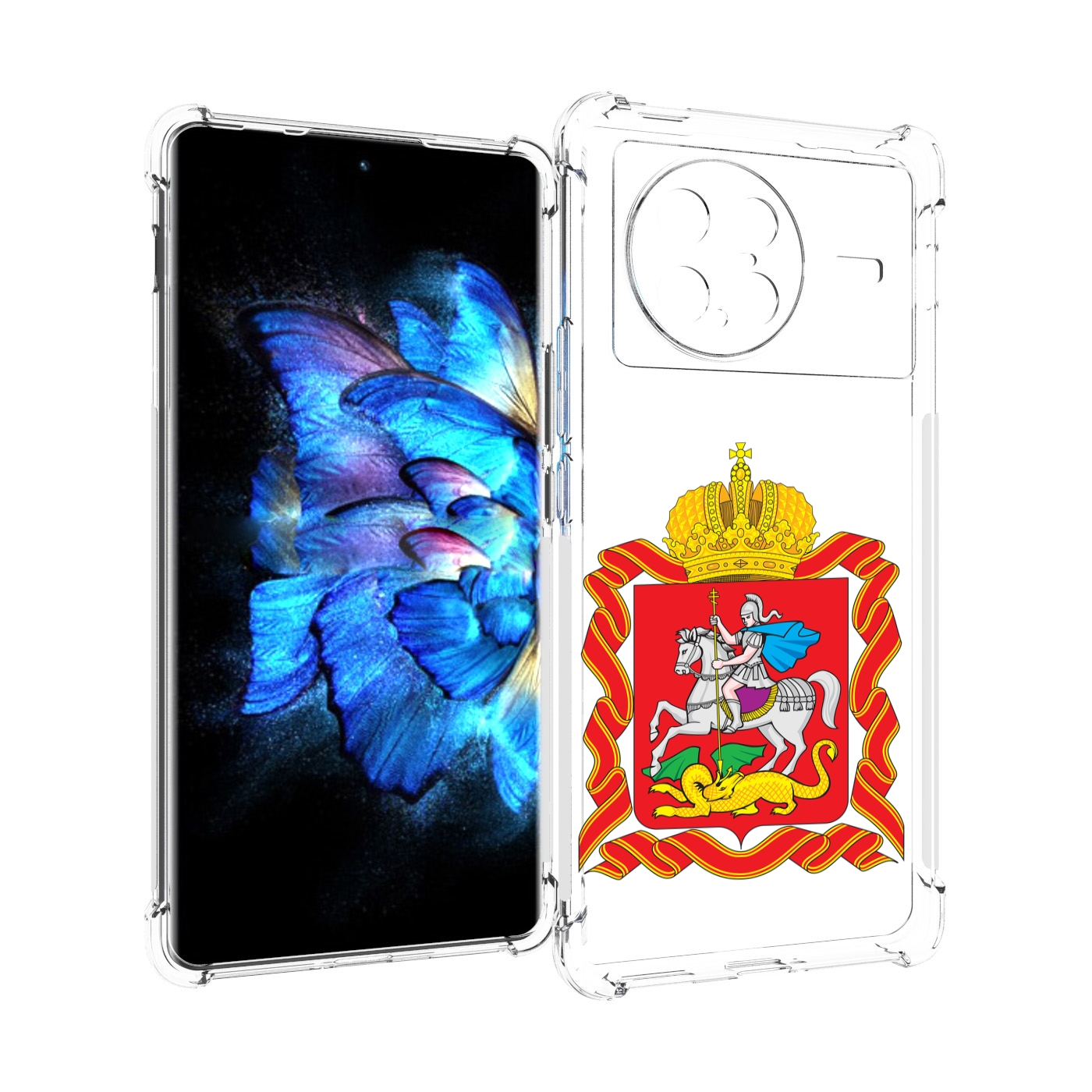 

Чехол MyPads герб-московская-область для Vivo X Note 5G, Прозрачный, Tocco